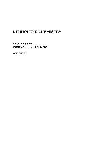 Progress in Inorganic Chemistry, Dithiolene Chemistry