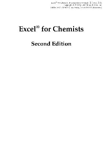 Excel for Chemists