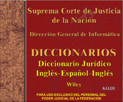 Wiley's English-Spanish and Spanish-English Legal Dictionary