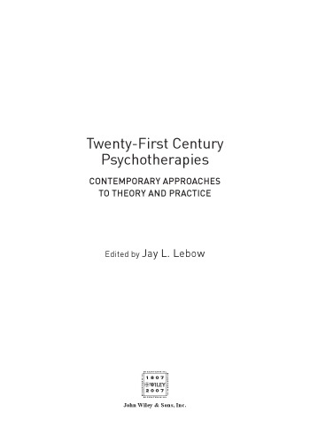 Twenty-First Century Psychotherapies