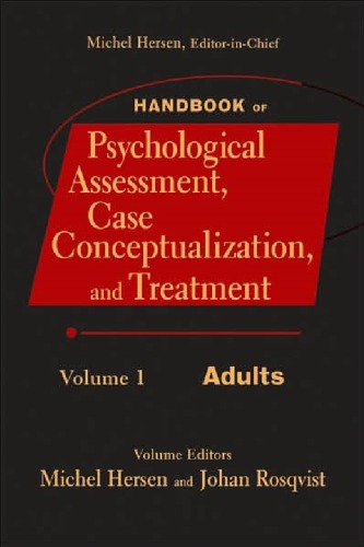 Handbook of Psychological Assessment, Case Conceptualization, and Treatment, 2 Volume Set