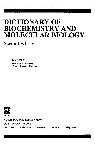 Dict of Biochem Molecular Biology 2E