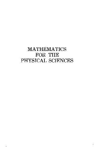 Further Mathematics for the Physical Sciences