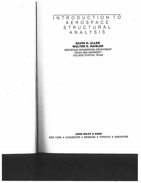 Introduction to Aerospace Structural Analysis