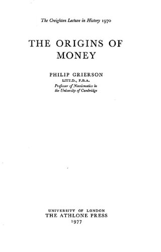 The Origins Of Money