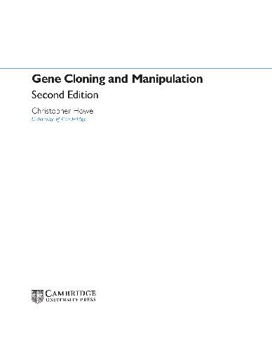 Gene Cloning and Manipulation.