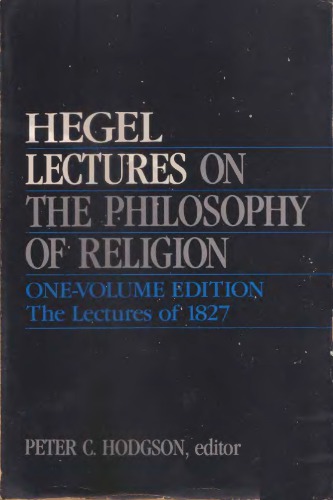 Lectures on the Philosophy of Religion