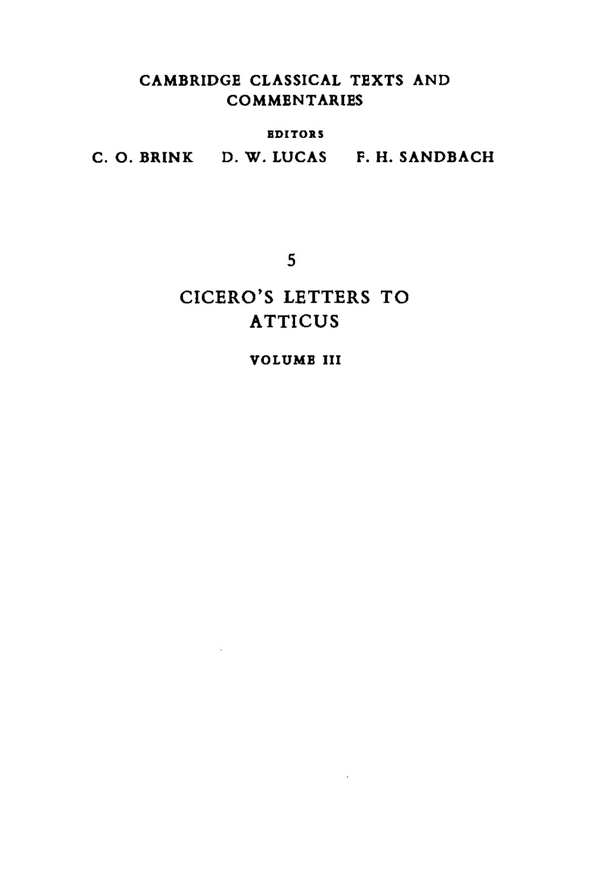 Letters to Atticus