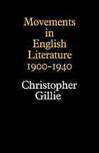 Movements In English Literature, 1900 1940