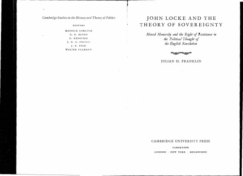 John Locke and the Theory of Sovereignty