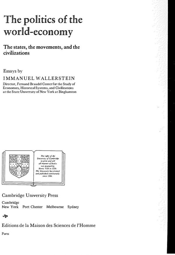 The Politics of the World-Economy