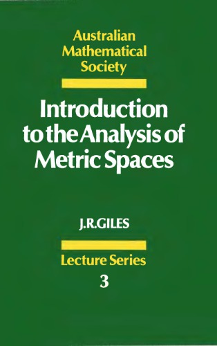 Introduction to the Analysis of Metric Spaces