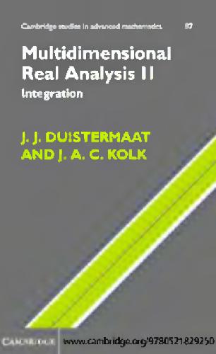 Multidimensional Real Analysis I