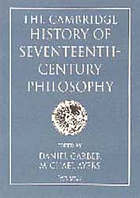 The Cambridge History of Seventeenth-Century Philosophy 2 Volume Set