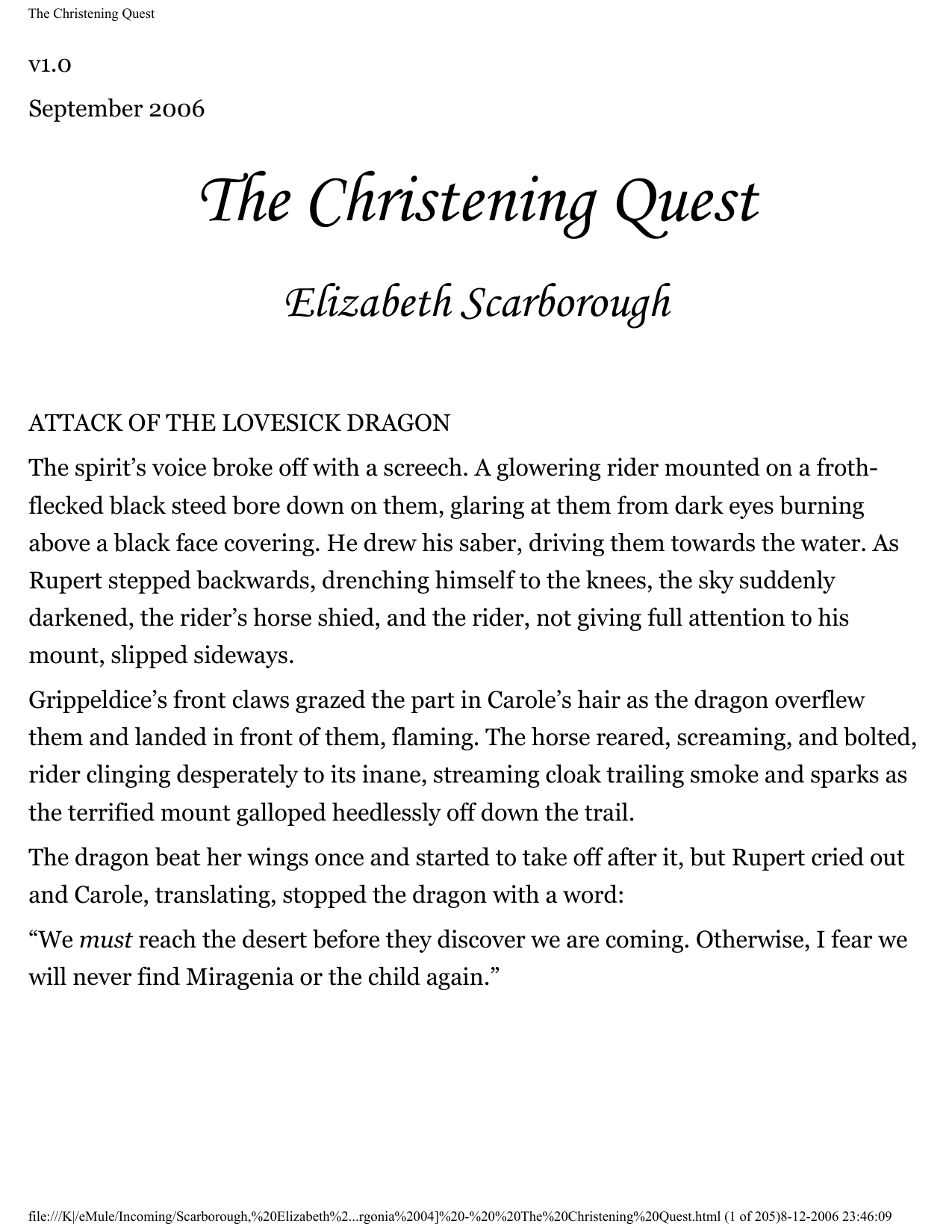 The Christening Quest