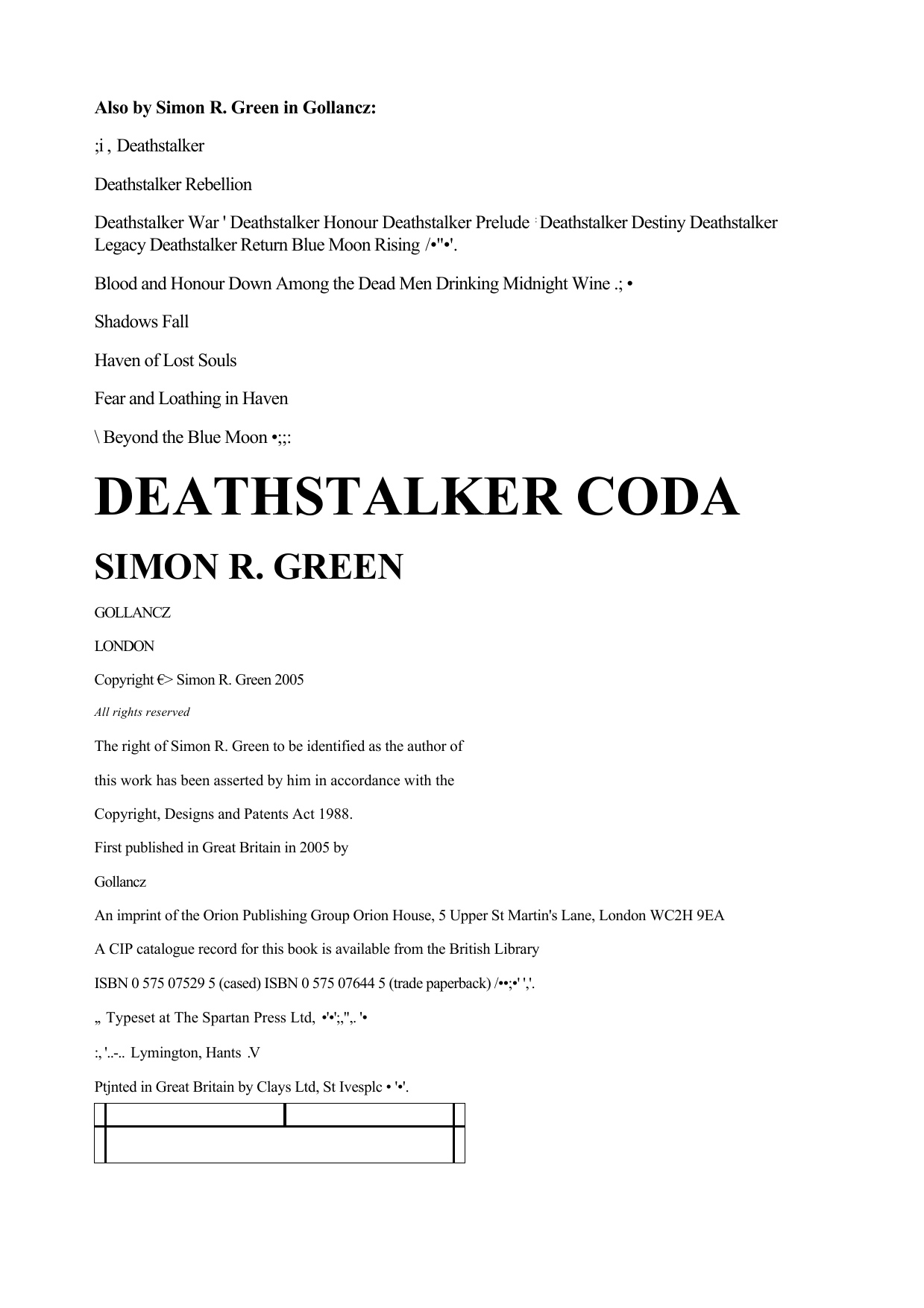 Deathstalker Coda