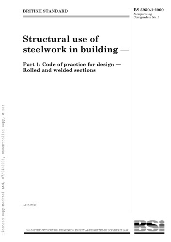 Structural use of steelwork in building