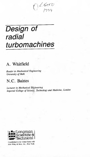 Design of Radial Turbomachines