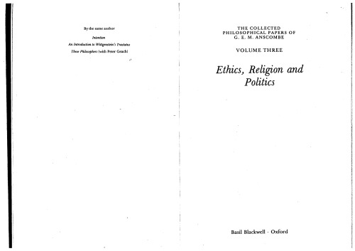 Collected Philosophical Papers, Volume 3