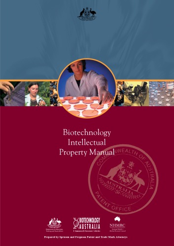 Biotechnology intellectual property manual