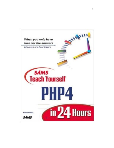 Sams Teach Yourself PHP4 in 24 Hours