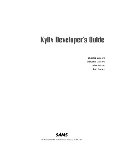 Kylix Developers Guide [With CDROM]