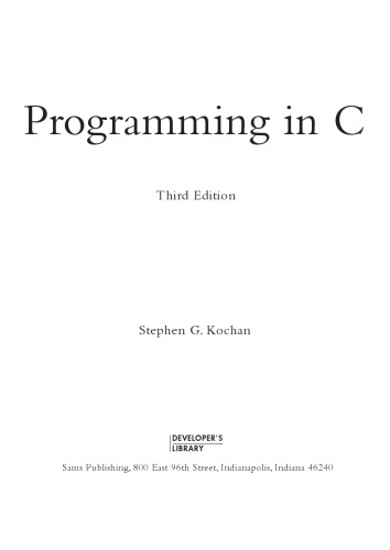 Programming in C