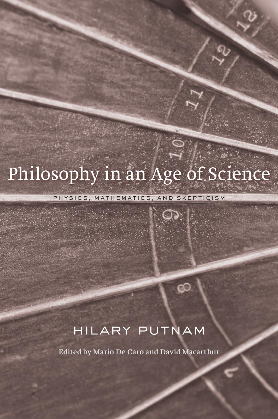 Philosophy in an Age of Science