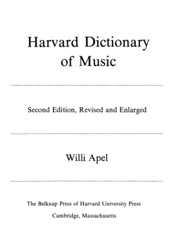 Harvard Dictionary of Music