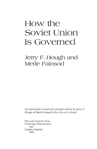 How the Soviet Union Is Governed