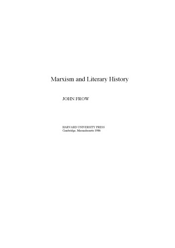 Marxism and Literary History