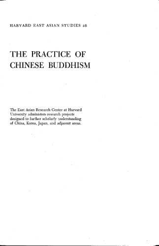 The Practice of Chinese Buddhism, 1900-1950