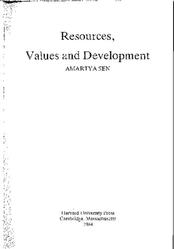 Resources, Values, and Development