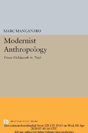 Modernist Anthropology