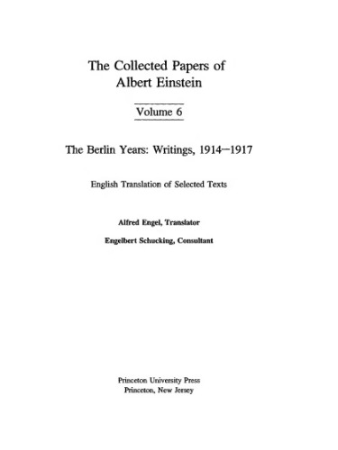 The Collected Papers of Albert Einstein 6