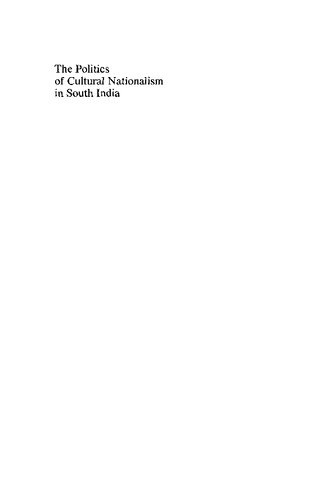 The Politics of Cultural Nationalism in South India