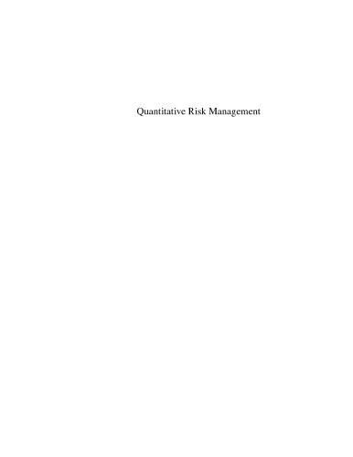 Quantitative Risk Management