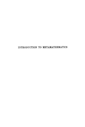 Introduction to Metamathematics