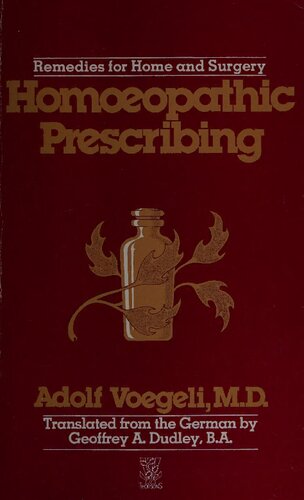 Homoeopathic Prescribing