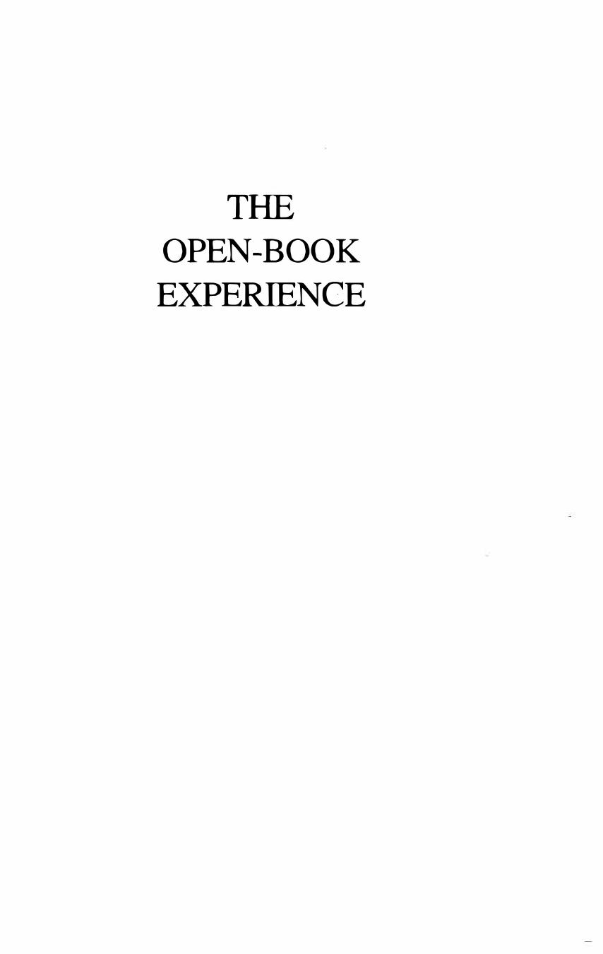 The Open-book Experience