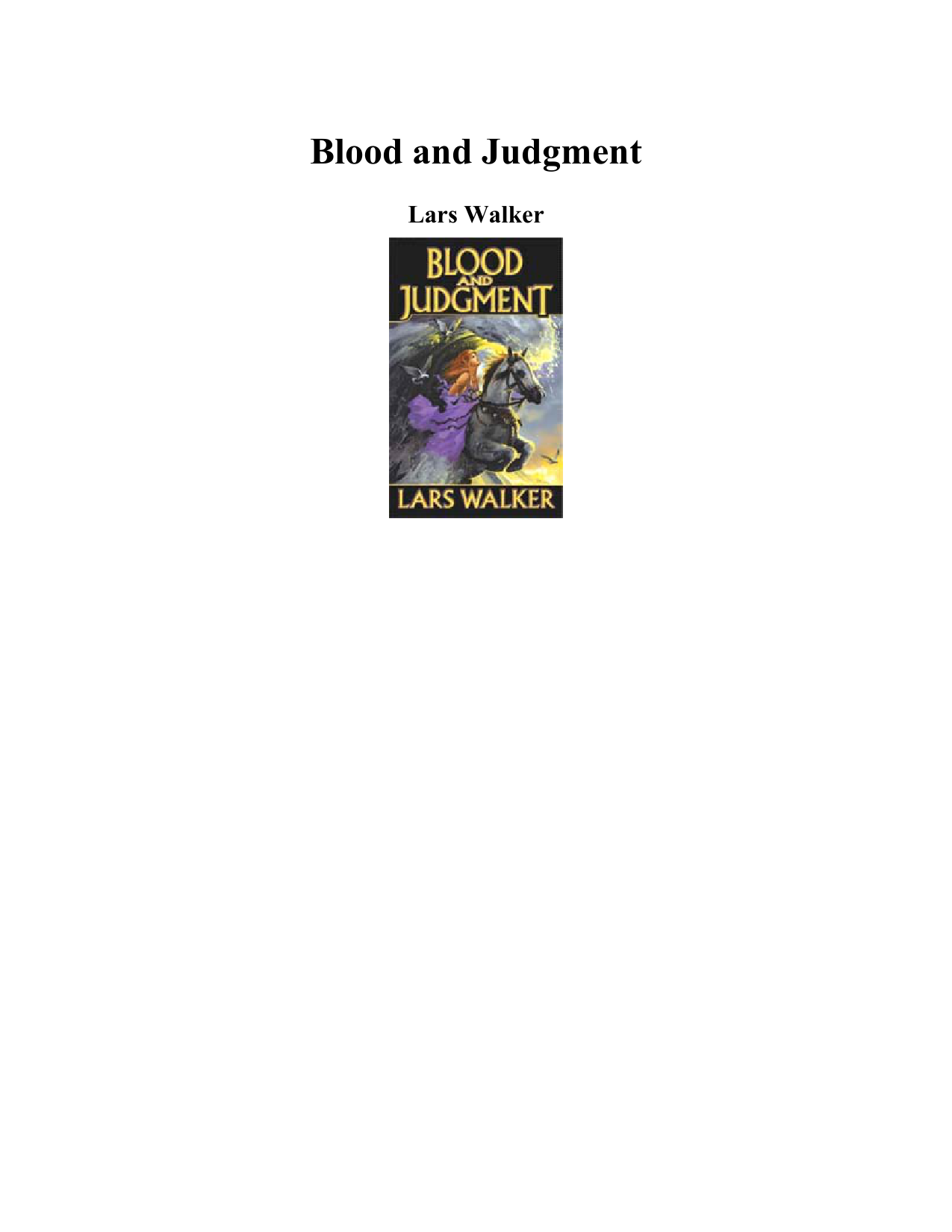 Blood and Judgment