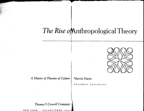 The Rise of Anthropological Theory