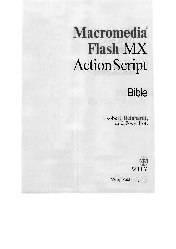 Macromedia Flash MX ActionScript Bible