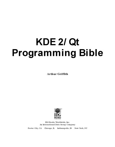 KDE Programming Bible