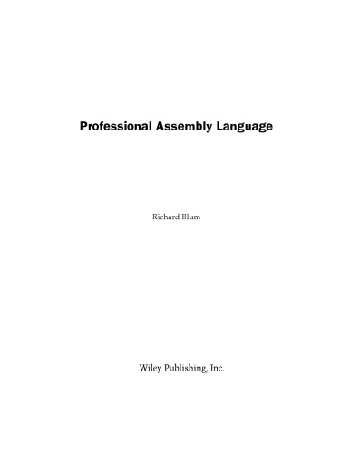 Professional Assembly Language