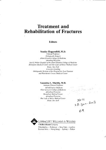 Treatment and Rehabilitation of Fractures