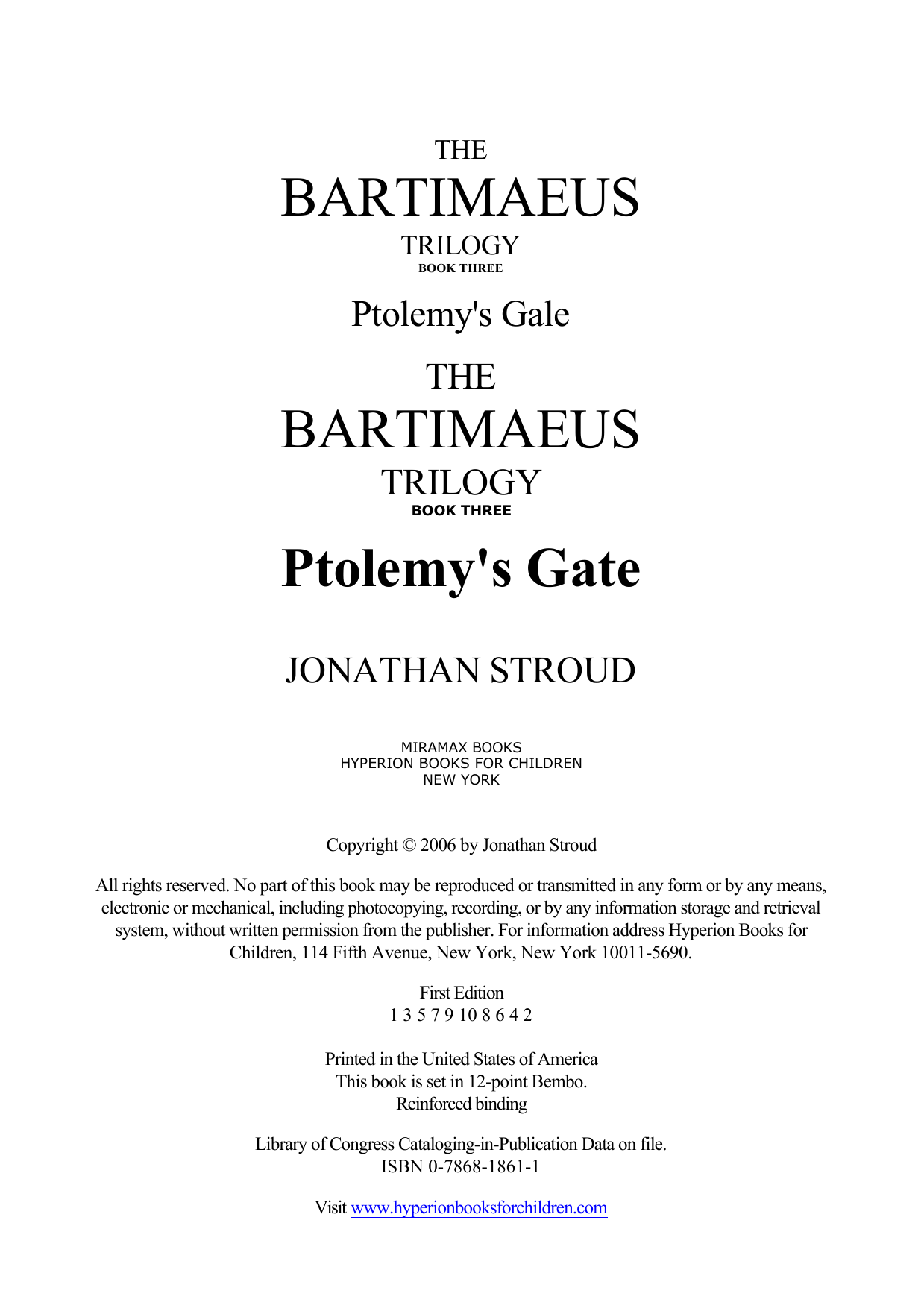 Ptolemy's Gate