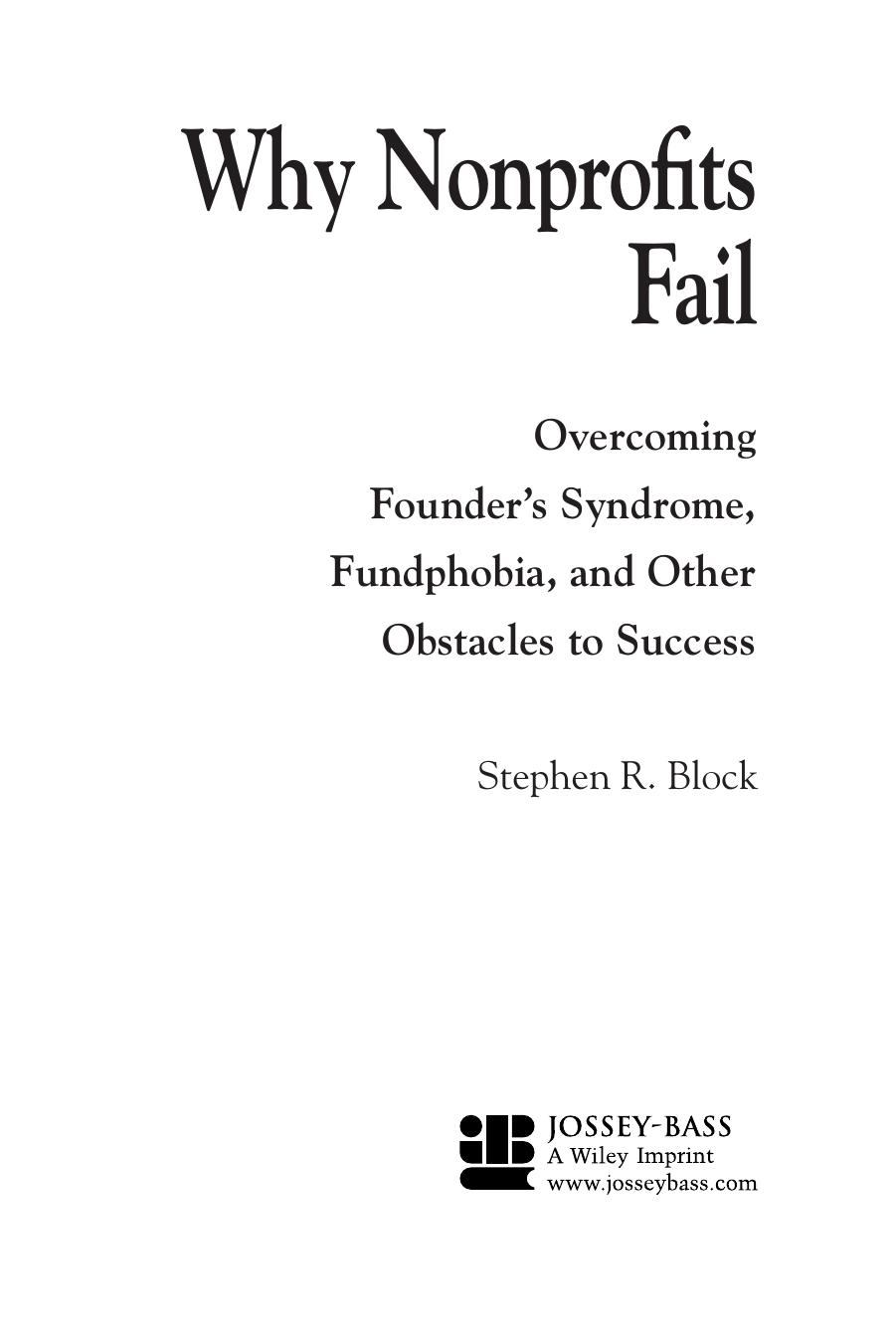 Why Nonprofits Fail