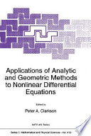 Applications of Analytic and Geometric Methods to Nonlinear Differential Equations