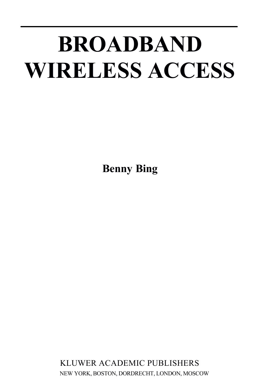 Broadband Wireless Access